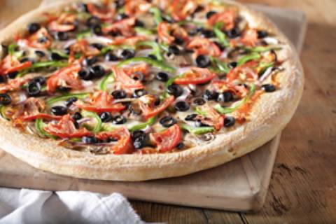 Order Veggie Deluxe Pizza food online from Romeo's Pizza store, Brunswick on bringmethat.com