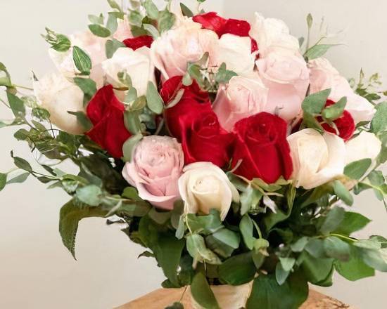 Order Array of Roses Wrapped Bouquet food online from @flowers Rosemead store, Rosemead on bringmethat.com
