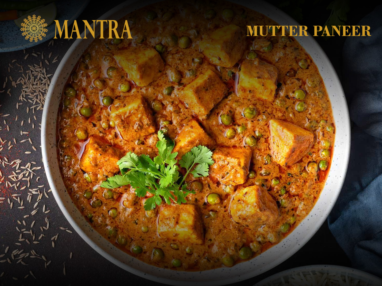 Order Mutter Paneer food online from Mantra Authentic Indian Restaurant store, Jersey City on bringmethat.com