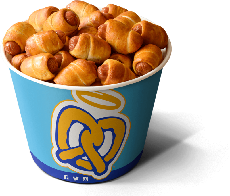 Order Mini Pretzel Dogs Bucket food online from Auntie Anne store, Cherry Hill on bringmethat.com
