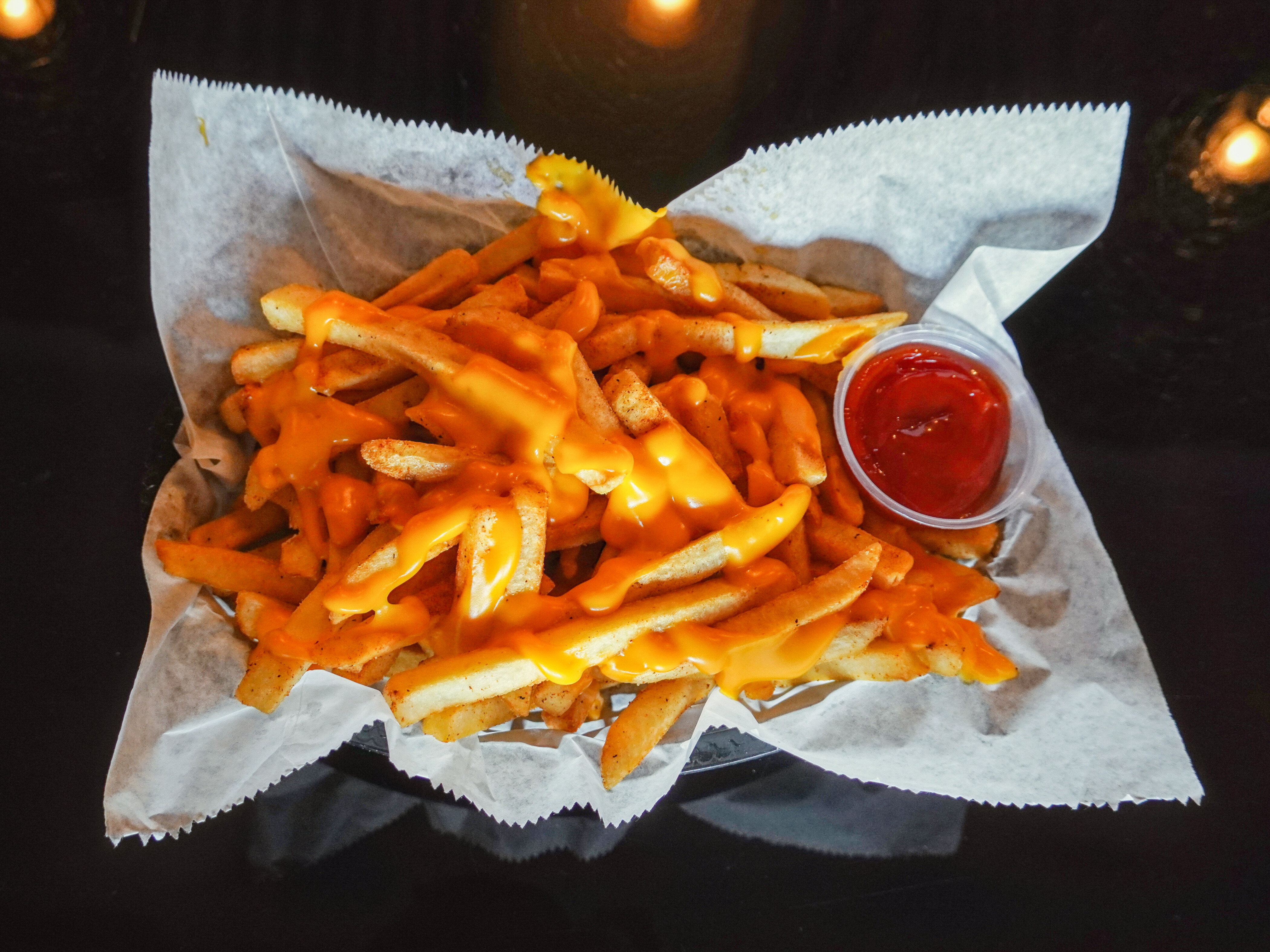 Order French Fries with Cheese food online from Haifa Restaurant store, New Orleans on bringmethat.com