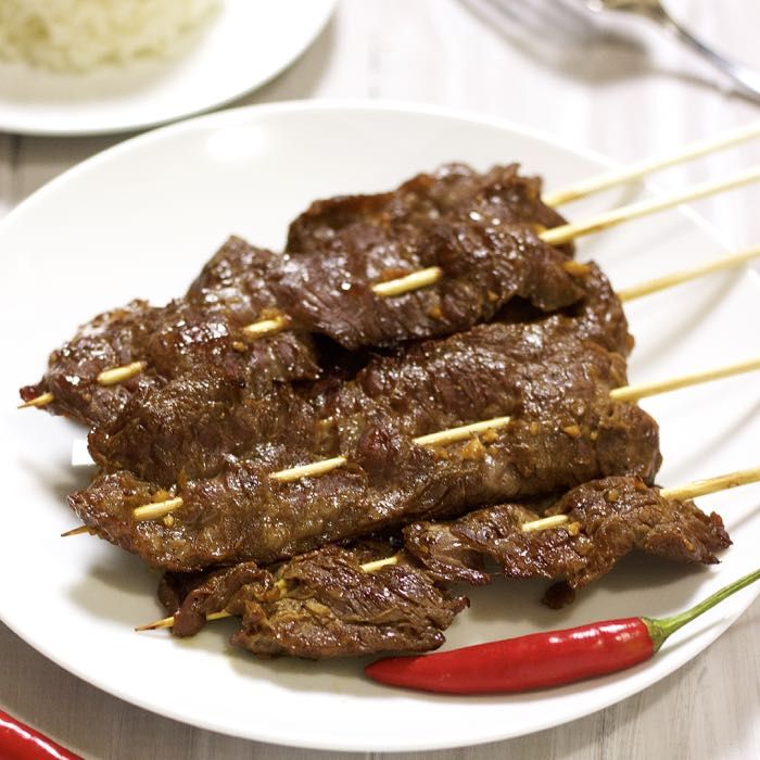 Order 4 Beef Satay food online from Yan Asian Restaurant store, Rutherford on bringmethat.com
