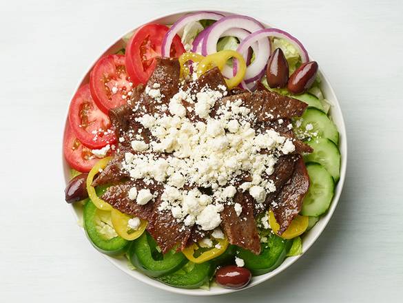 Order Greek Gyro Salad food online from Paisano's Pizza store, Brentsville on bringmethat.com