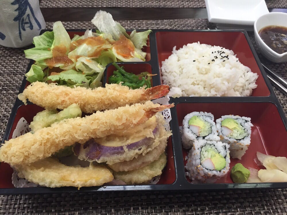 Order Shrimp Tempura Bento Box Lunch  food online from Abi sushi store, Astoria on bringmethat.com