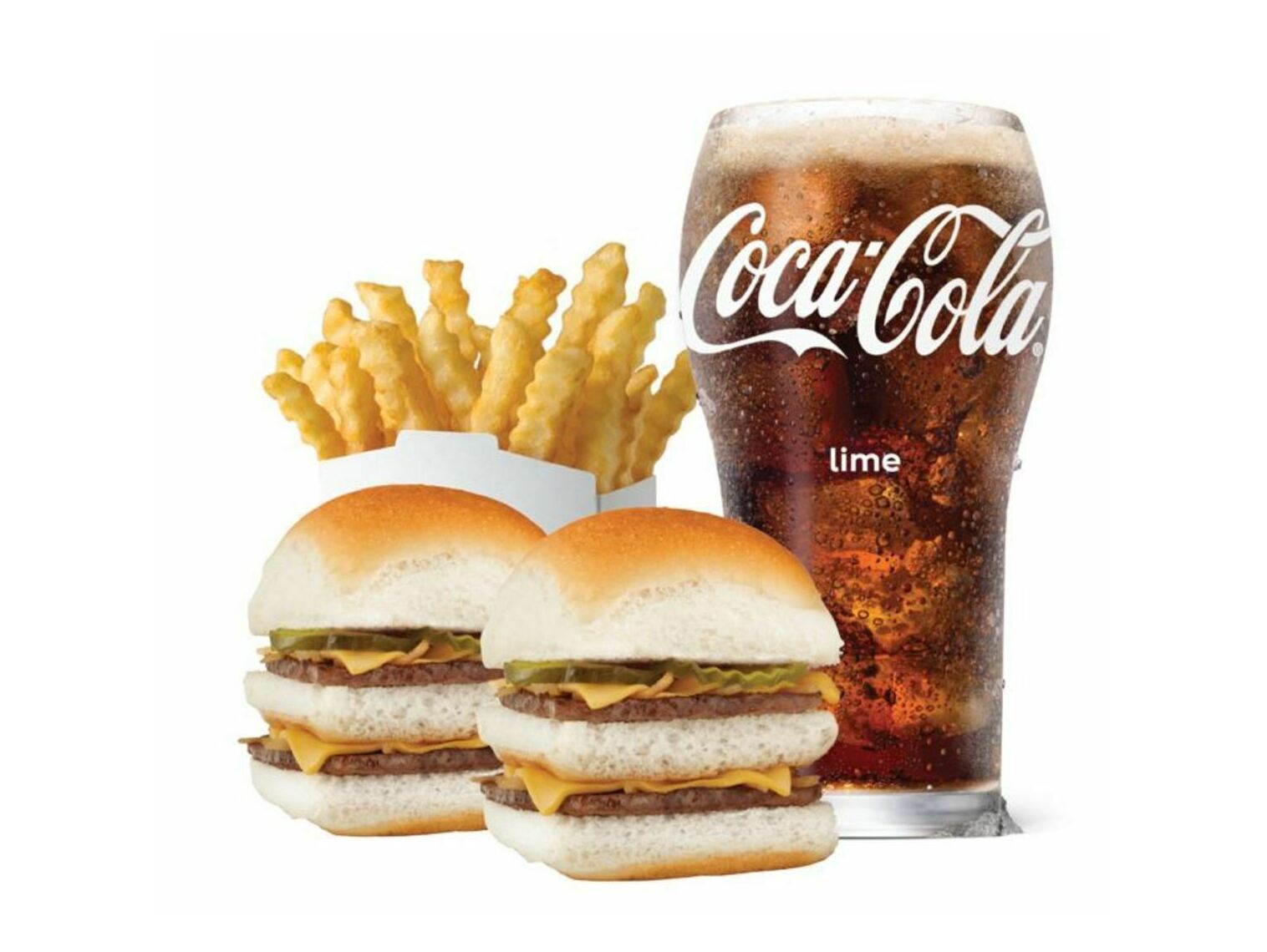 Order DOUBLE CHEESE SLIDER COMBO CAL 930-1360 food online from White Castle store, Mineapolis on bringmethat.com