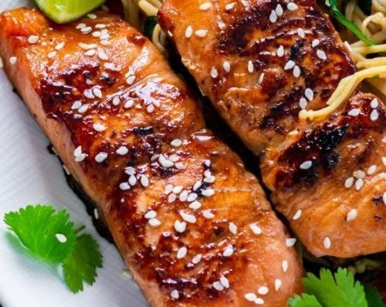 Order Teriyaki Salmon food online from Ninjaa Japan Express store, Omaha on bringmethat.com