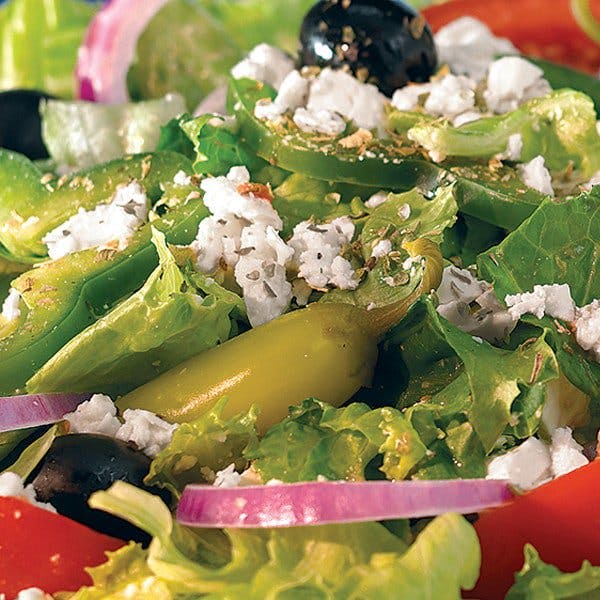 Order Greek Salad - Salad food online from Pizza Boli's And Fried Chicken store, Mechanicsburg on bringmethat.com