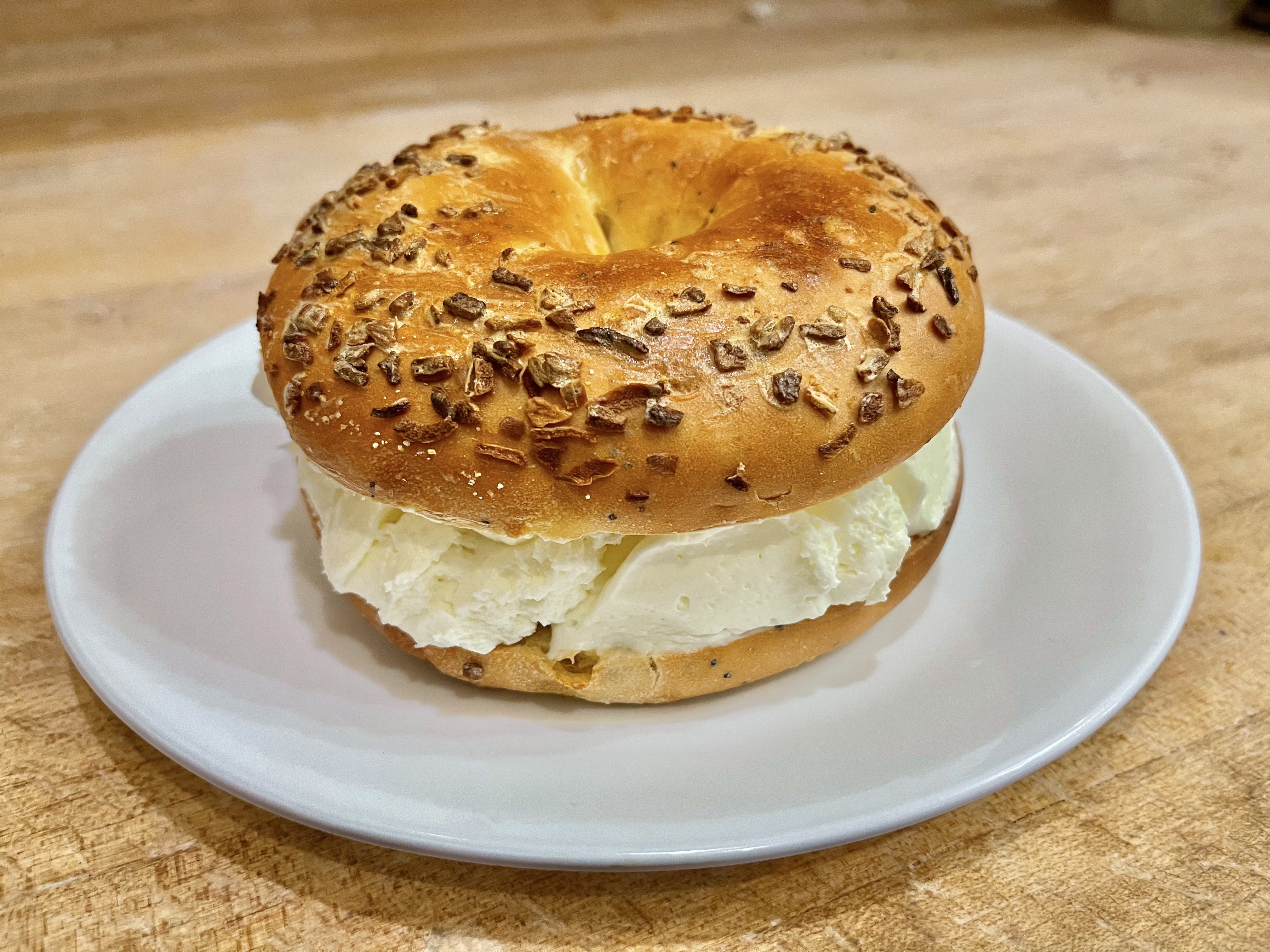 Order Bagel with Cream Cheese Sandwich food online from Glaze Donuts And Bagel Sandwiches store, San Francisco on bringmethat.com