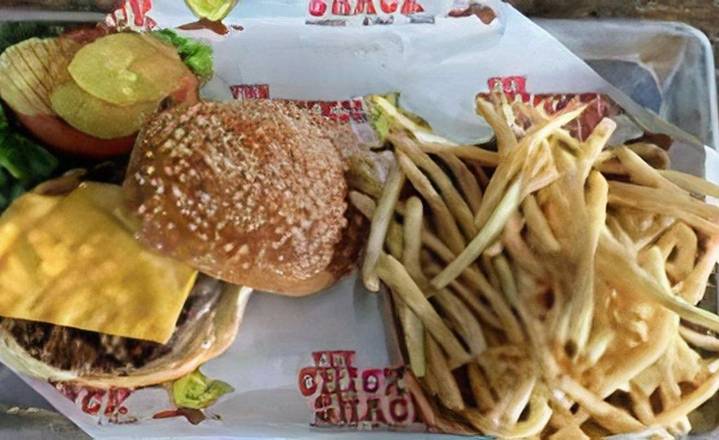 Order Single Shack Burger food online from The Chicken Shack store, Las Vegas on bringmethat.com
