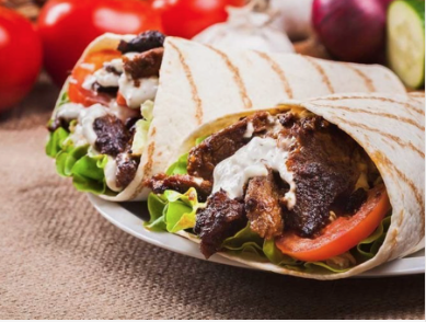 Order Steak et Fromage Wrap food online from Chez Beesen store, San Francisco on bringmethat.com