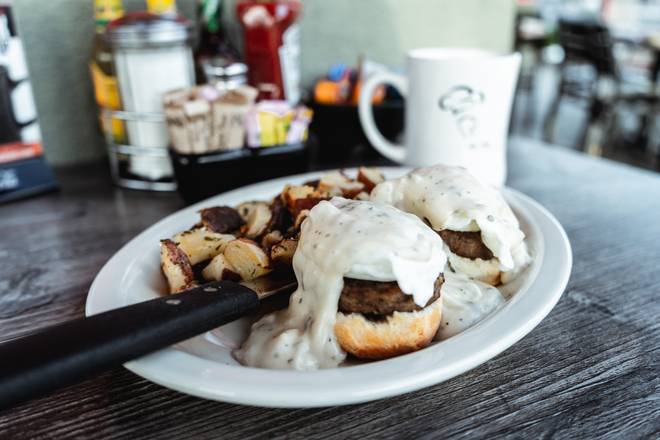 Order Country Benedict food online from Biscuits Cafe store, Lake Oswego on bringmethat.com