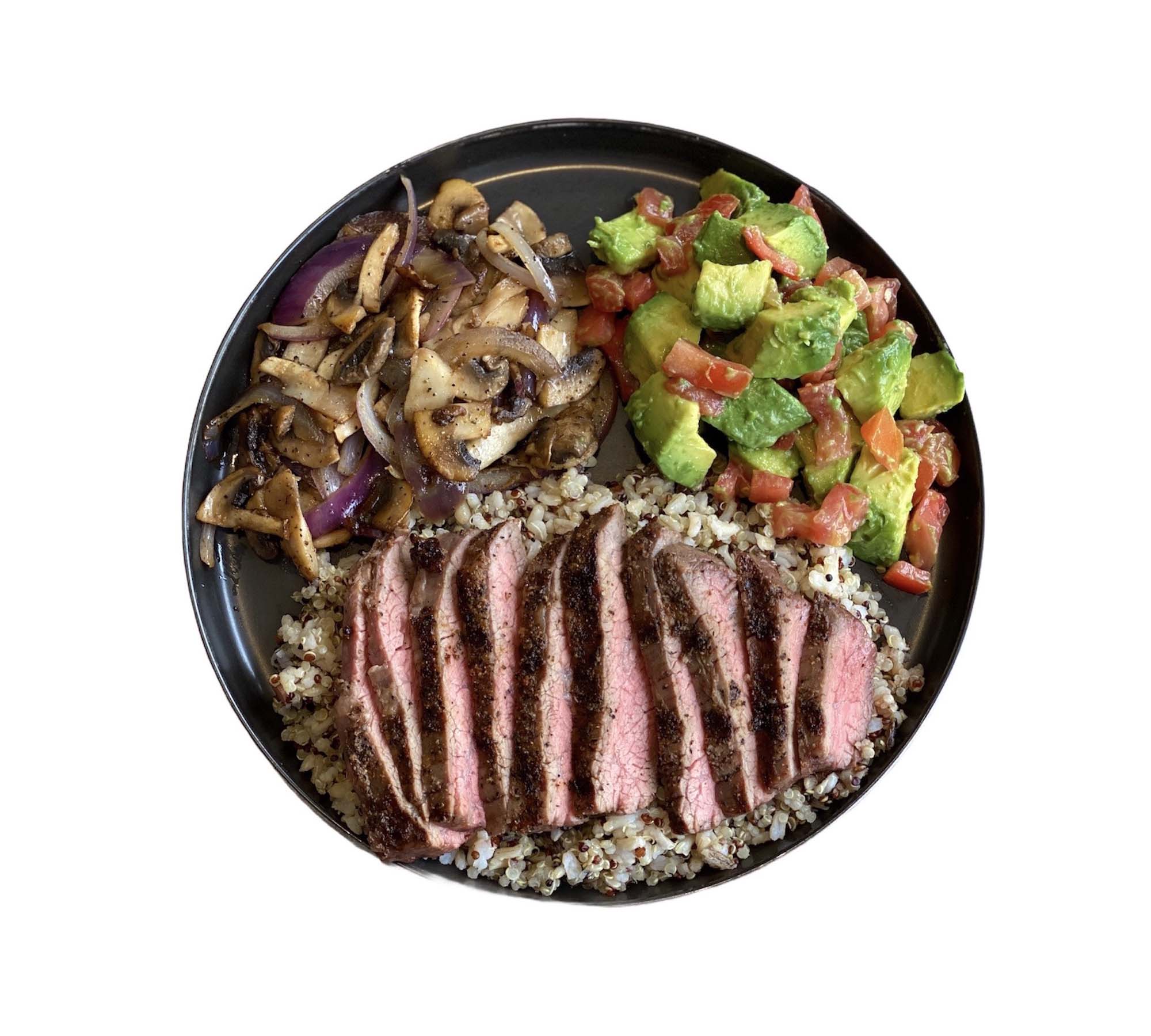 Order B’s Iron Steak Plate food online from B Fresh Kitchen store, Atlanta on bringmethat.com