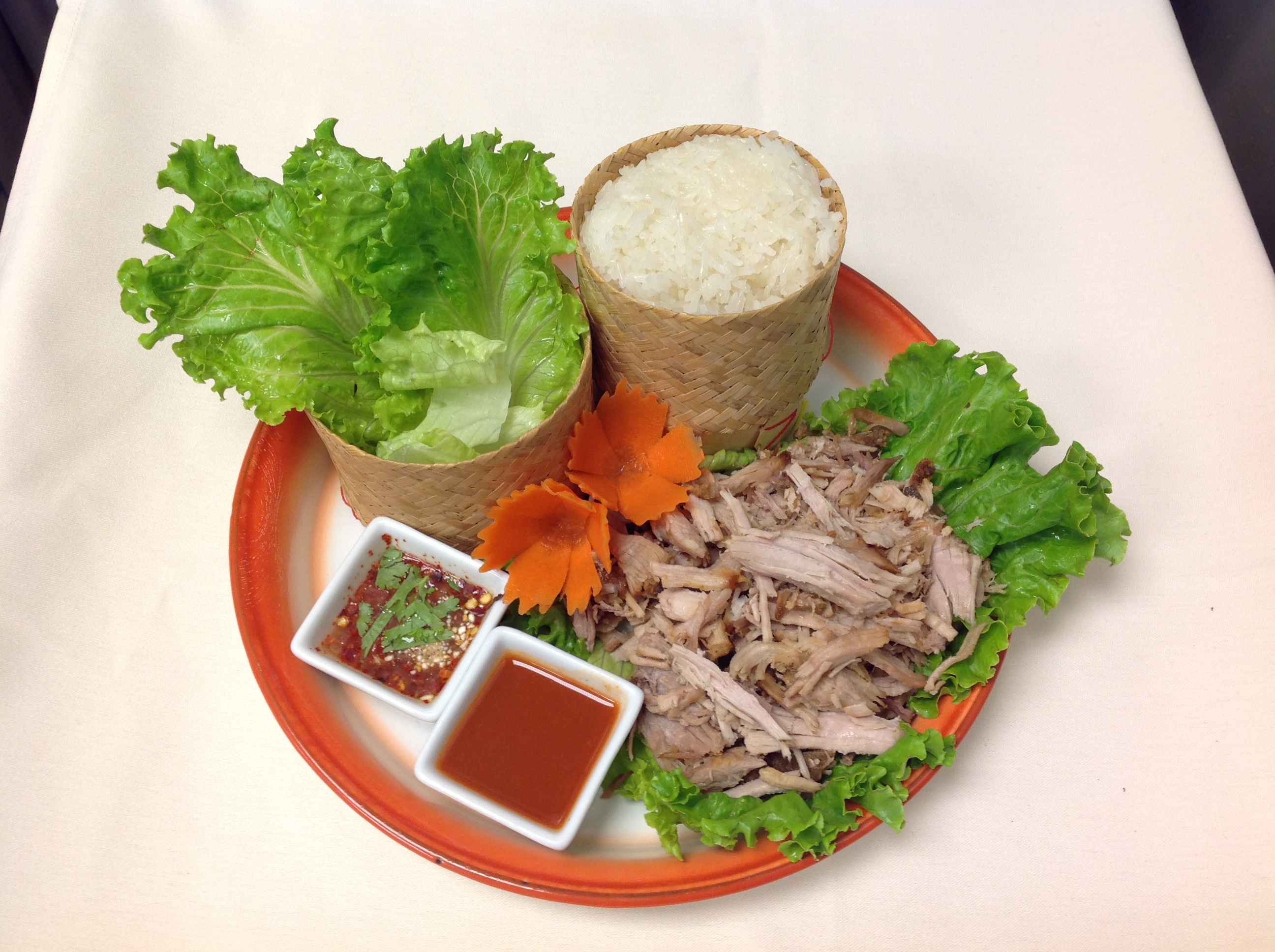 Order 51. Thai Pull Pork Chef Special food online from Nine classic thai cuisine store, Chicago on bringmethat.com