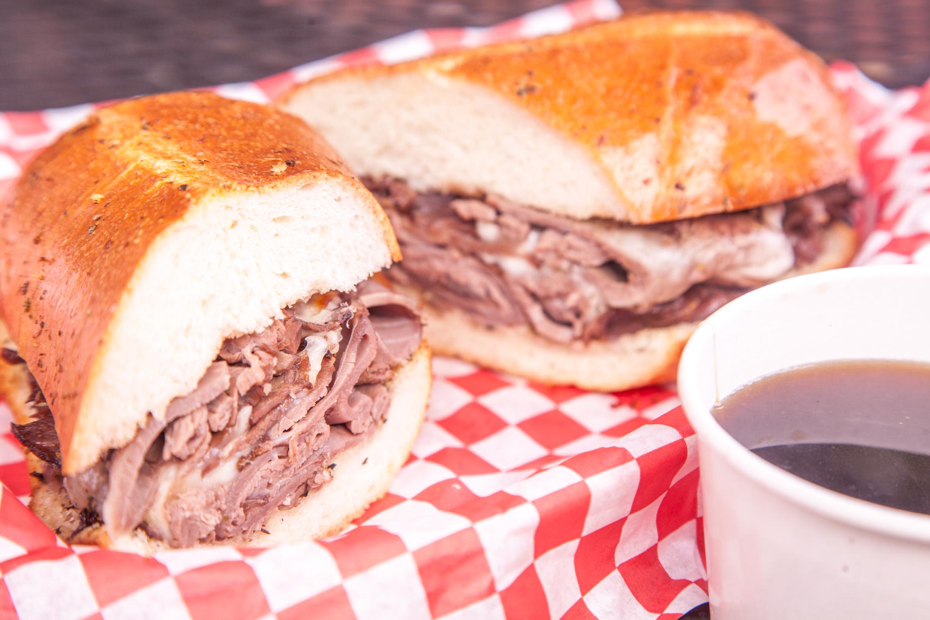 Order French Dip with Au Jus Grinder food online from Royal Grinders store, Seattle on bringmethat.com