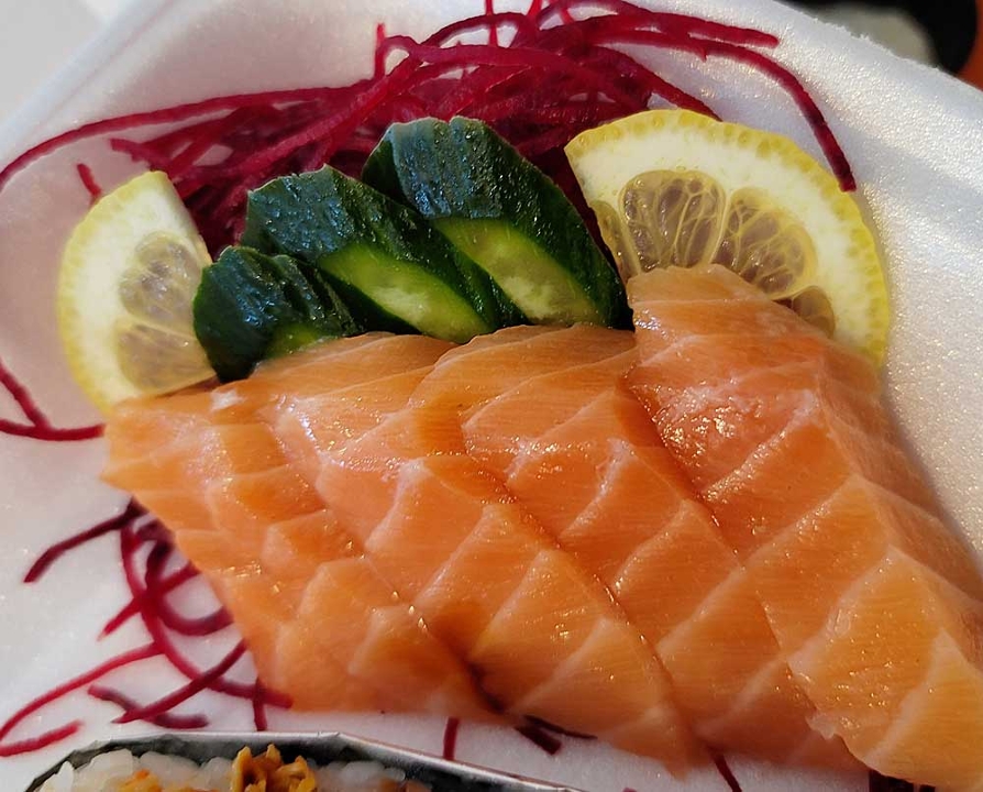 Order Salmon Sashimi (Sake) food online from California Roll Sushi store, Birmingham on bringmethat.com