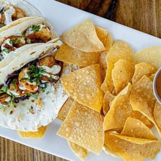 Order Shrimp Tacos food online from Game Theory Restaurant + Bar store, Fort Worth on bringmethat.com