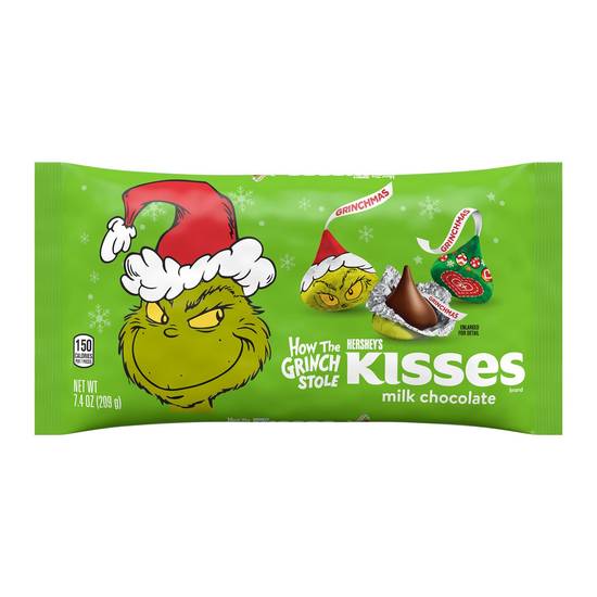Order HERSHEY'S KISSES Grinch Milk Chocolate Candy, Christmas, 7.4 oz, Bag food online from CVS store, SOUDERTON on bringmethat.com