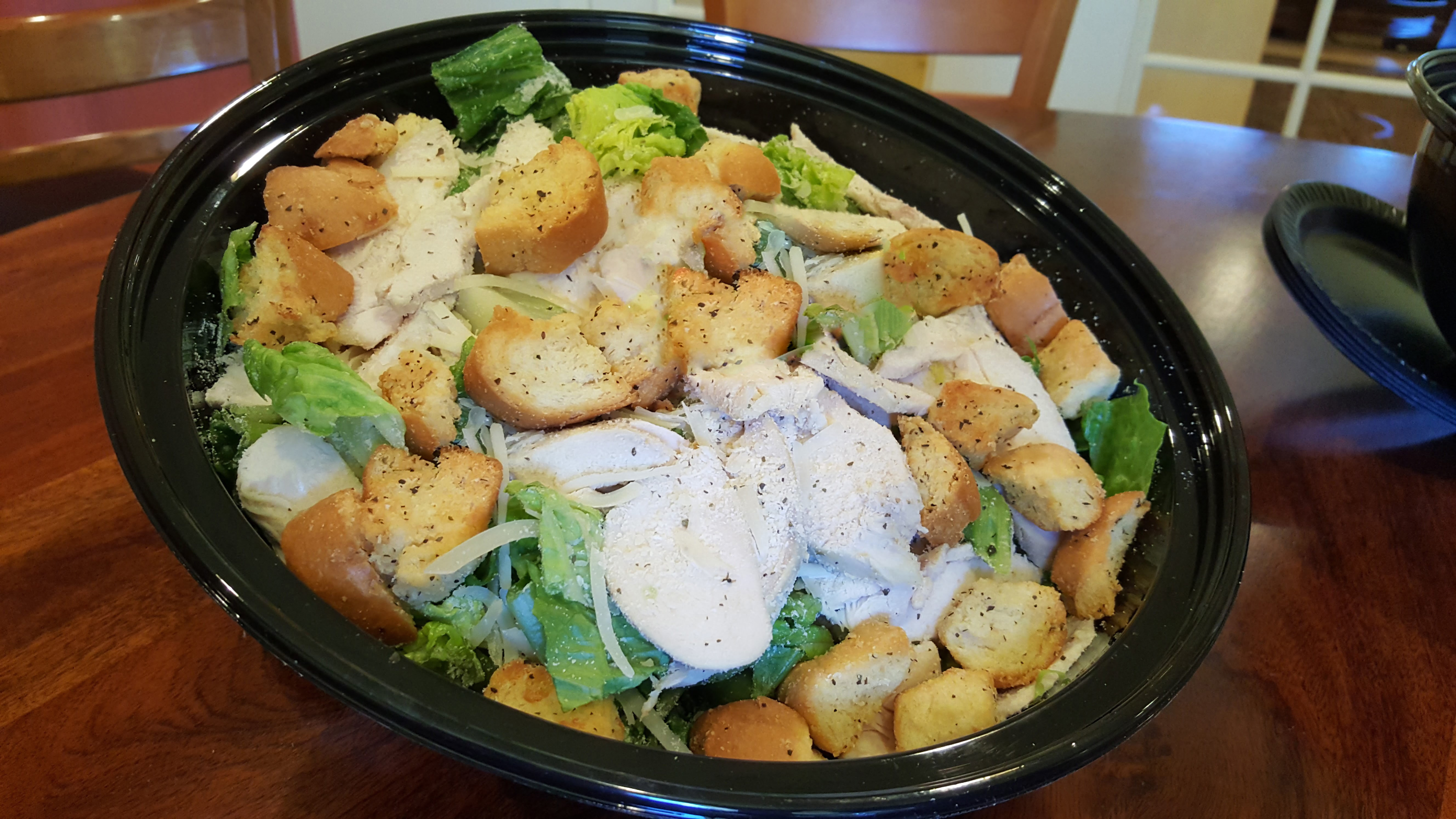 Order Caesar Salad (No Chicken) food online from Baggins Gourmet Sandwiches downtown store, Tucson on bringmethat.com