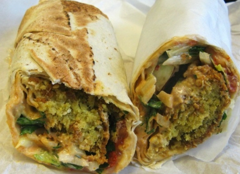 Order Falafel Wrap Shawarma Sauce food online from The Greek Express store, West Chester on bringmethat.com