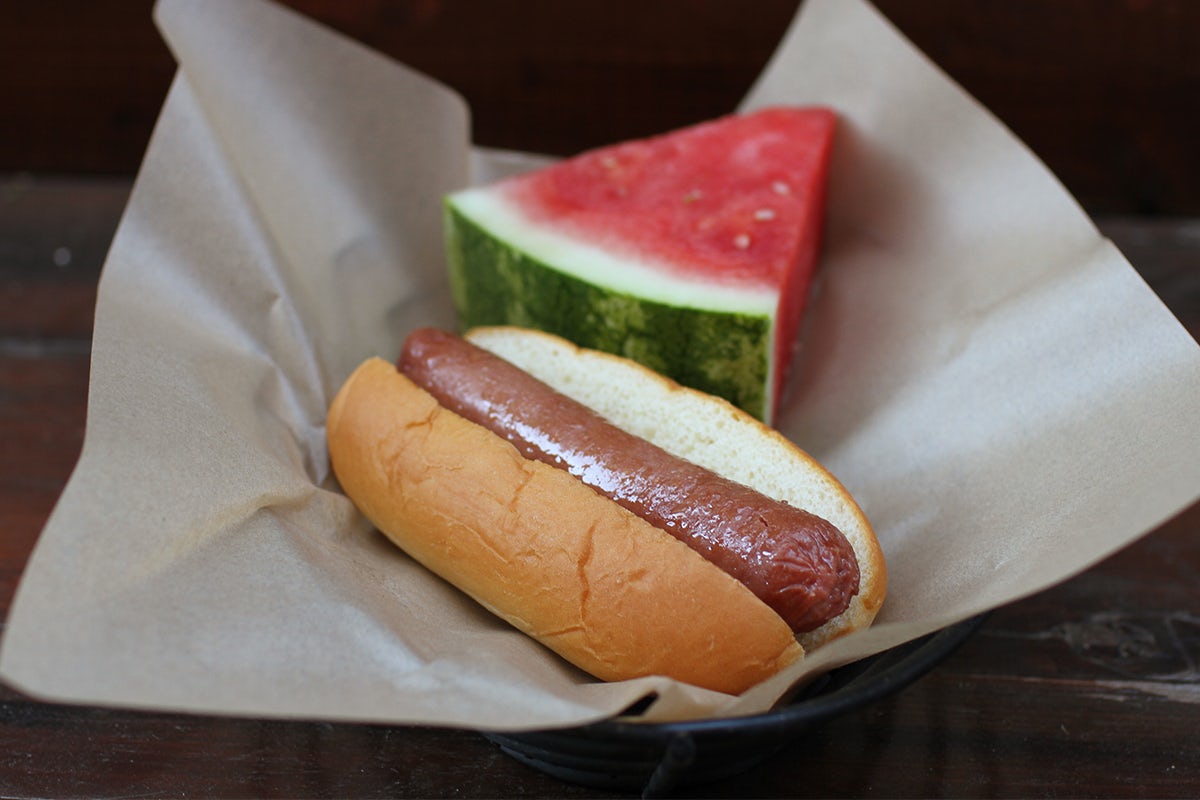 Order Nathan's All Beef Hot Dog food online from Lazy Dog Restaurant & Bar store, Dublin on bringmethat.com
