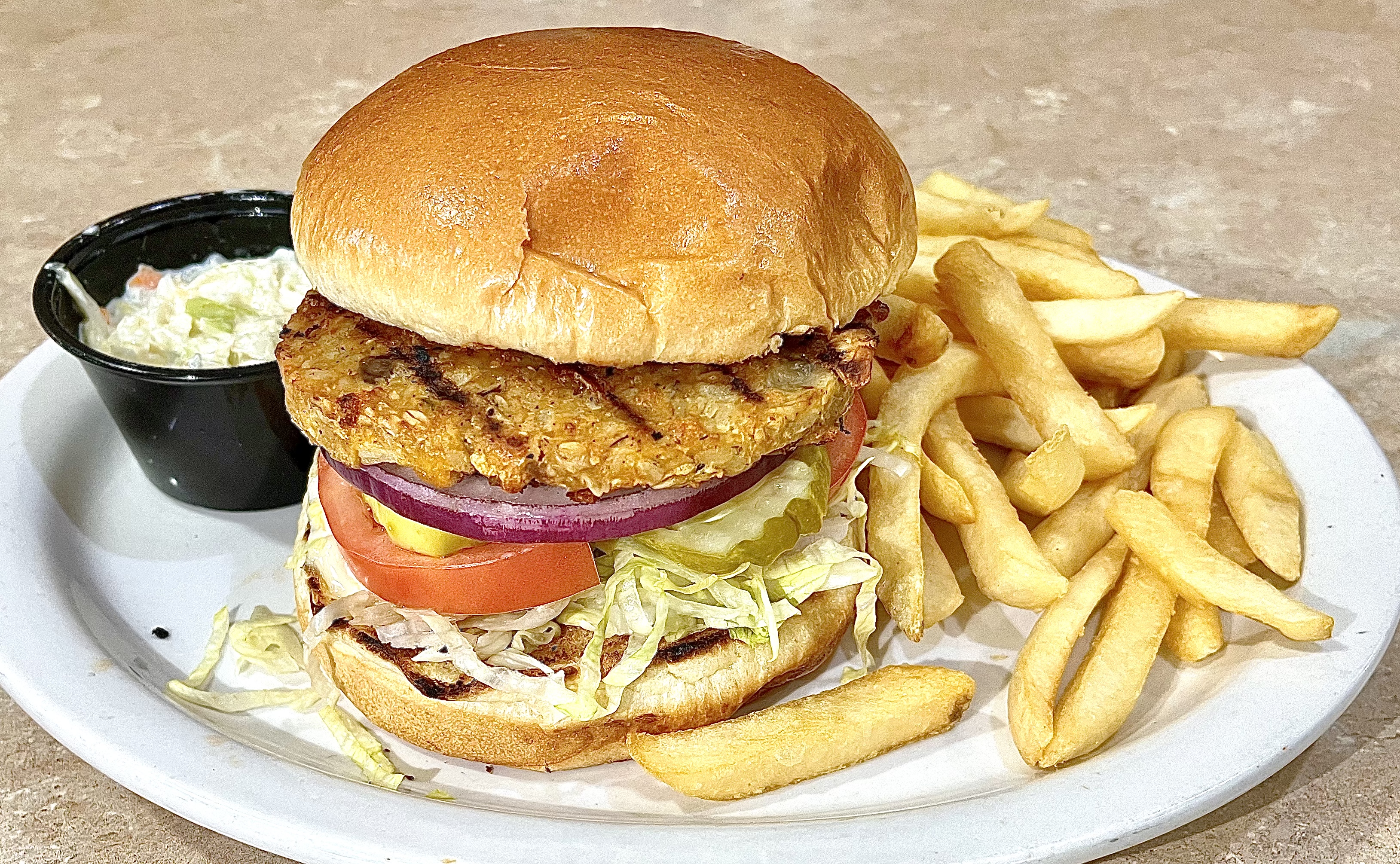 Order Veggie Burger food online from Hub's Restaurant store, Skokie on bringmethat.com