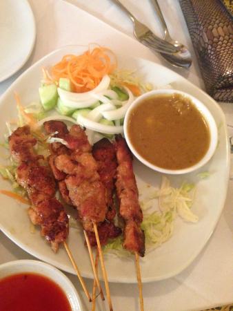 Order Malaysian Satay CHICKEN Skewers food online from Oriental Cafe store, Harrisonburg on bringmethat.com