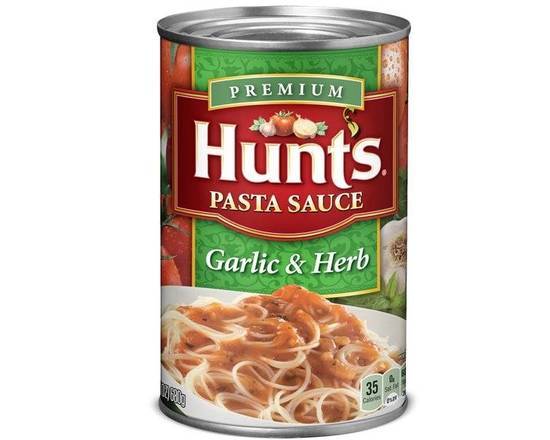 Order Hunts Pasta Sauce Garlic & Herb (24 oz) food online from Urban Value Corner Store store, Dallas on bringmethat.com