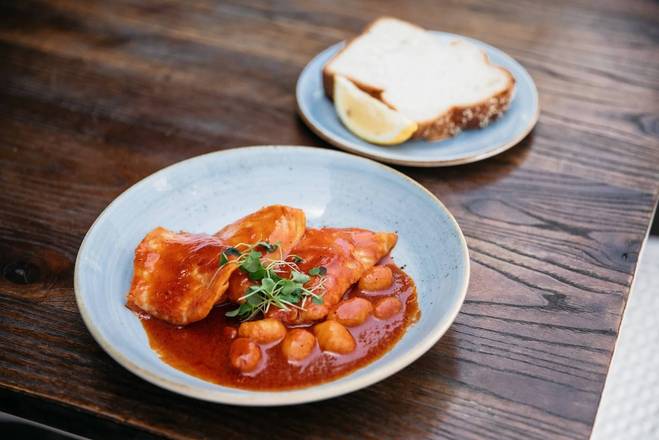 Order Spicy Moroccan Fish with Gnocchi(GF) food online from Misa store, New Orleans on bringmethat.com