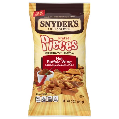 Order Snyder's Pretzel Pieces Hot Buffalo Wing 5oz food online from 7-Eleven store, Center Moriches on bringmethat.com