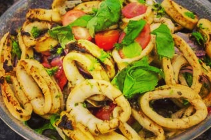 Order Grilled Calamari Salad food online from Italian Affair store, Bellerose on bringmethat.com