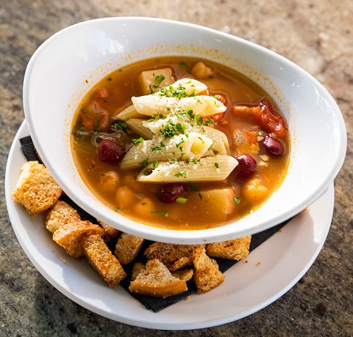 Order Minestrone Soup food online from Leucadia Pizzeria store, Encinitas on bringmethat.com