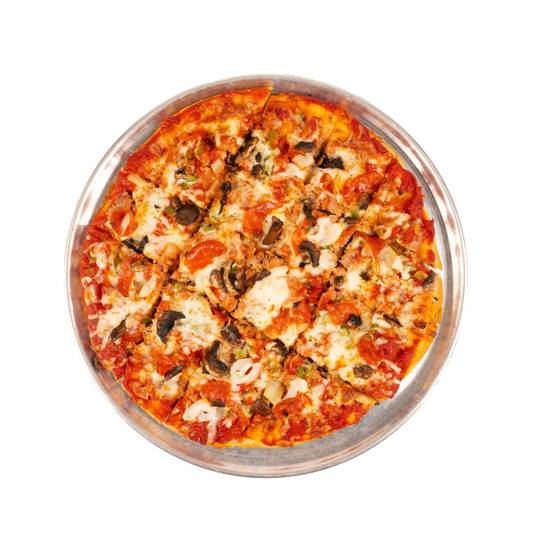 Order 12" Around the World food online from Exlines Best Pizza In Town store, Memphis on bringmethat.com
