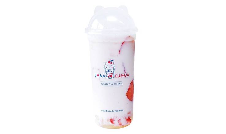 Order Strawberry Milk Bubble (24 oz) food online from Boba Cutea store, Gilbert on bringmethat.com