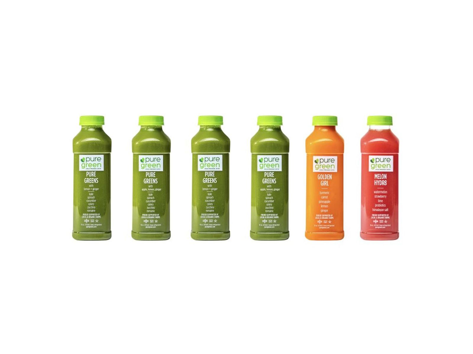Order Pure Hardcore, Aggressive Cleanse (6 Juices, 4 Pure Greens reccommended) food online from Pure Green store, Brooklyn on bringmethat.com