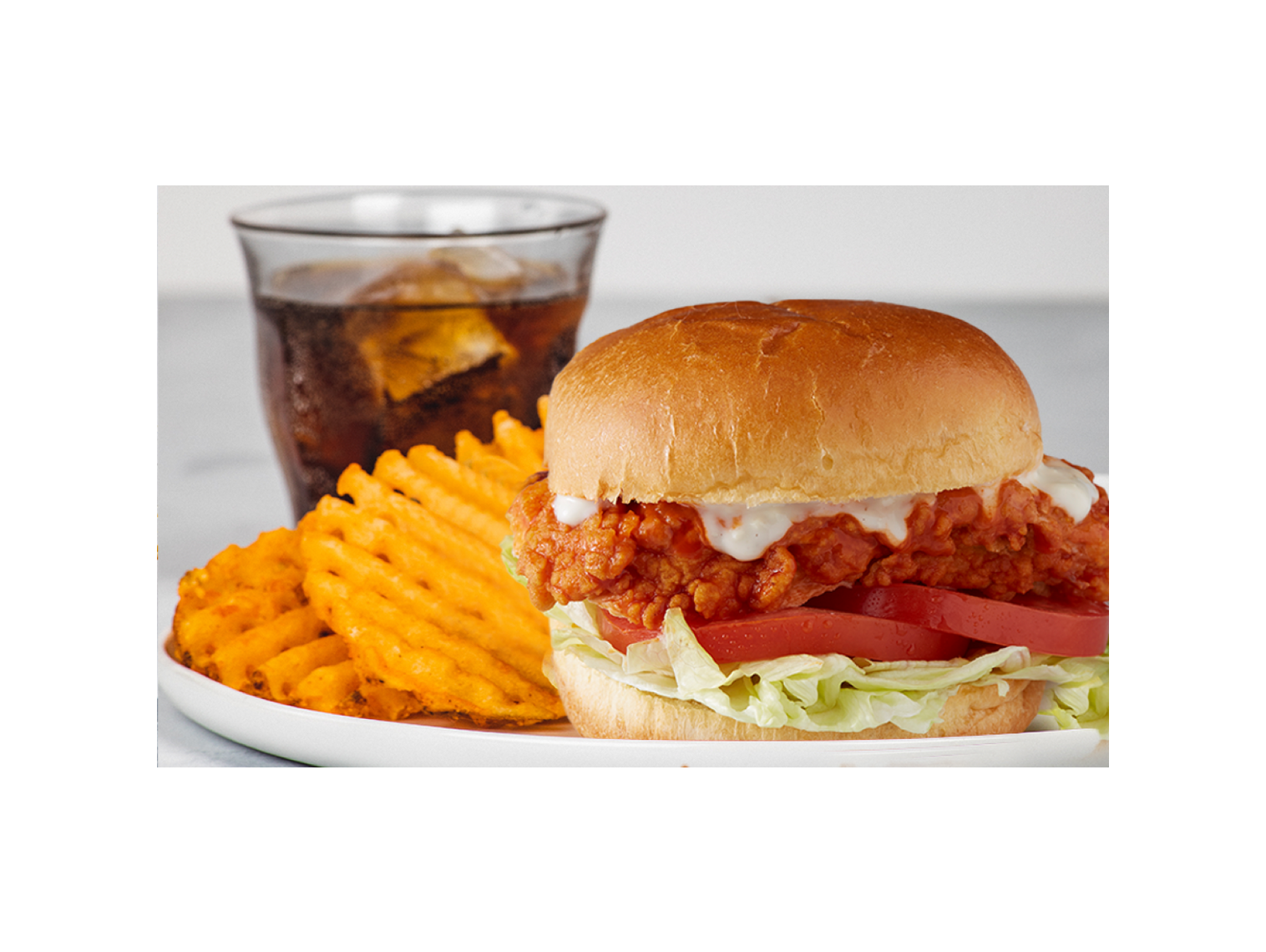 Order Buffalo Chicken Sandwich Meal food online from Wings Over store, Greenville on bringmethat.com