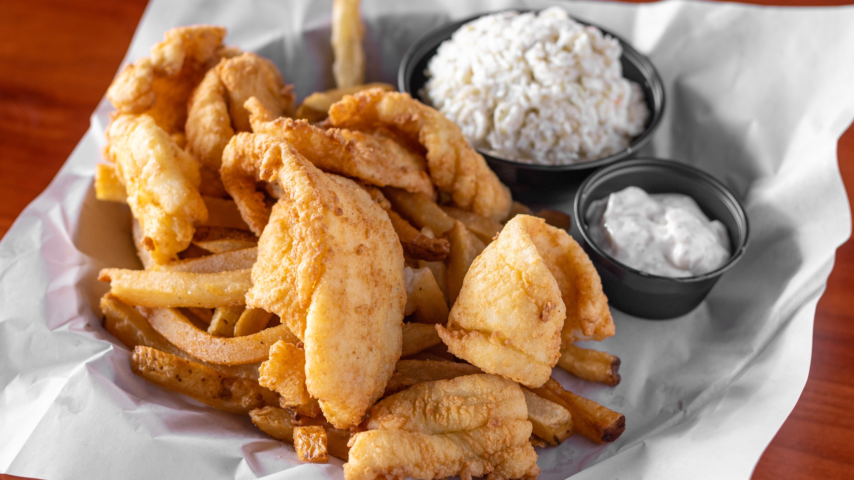 Order Fish N' Chips food online from Kickback Jack's store, High Point on bringmethat.com