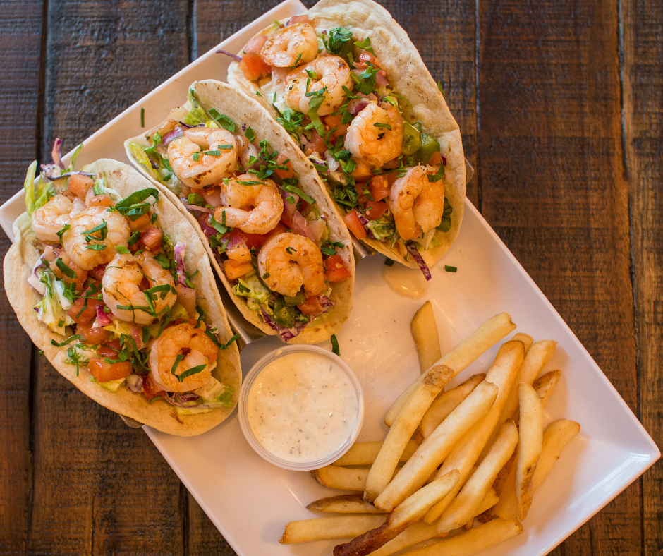 Order Baja Shrimp Taco food online from Wharf Casual Seafood Dothan store, Dothan on bringmethat.com