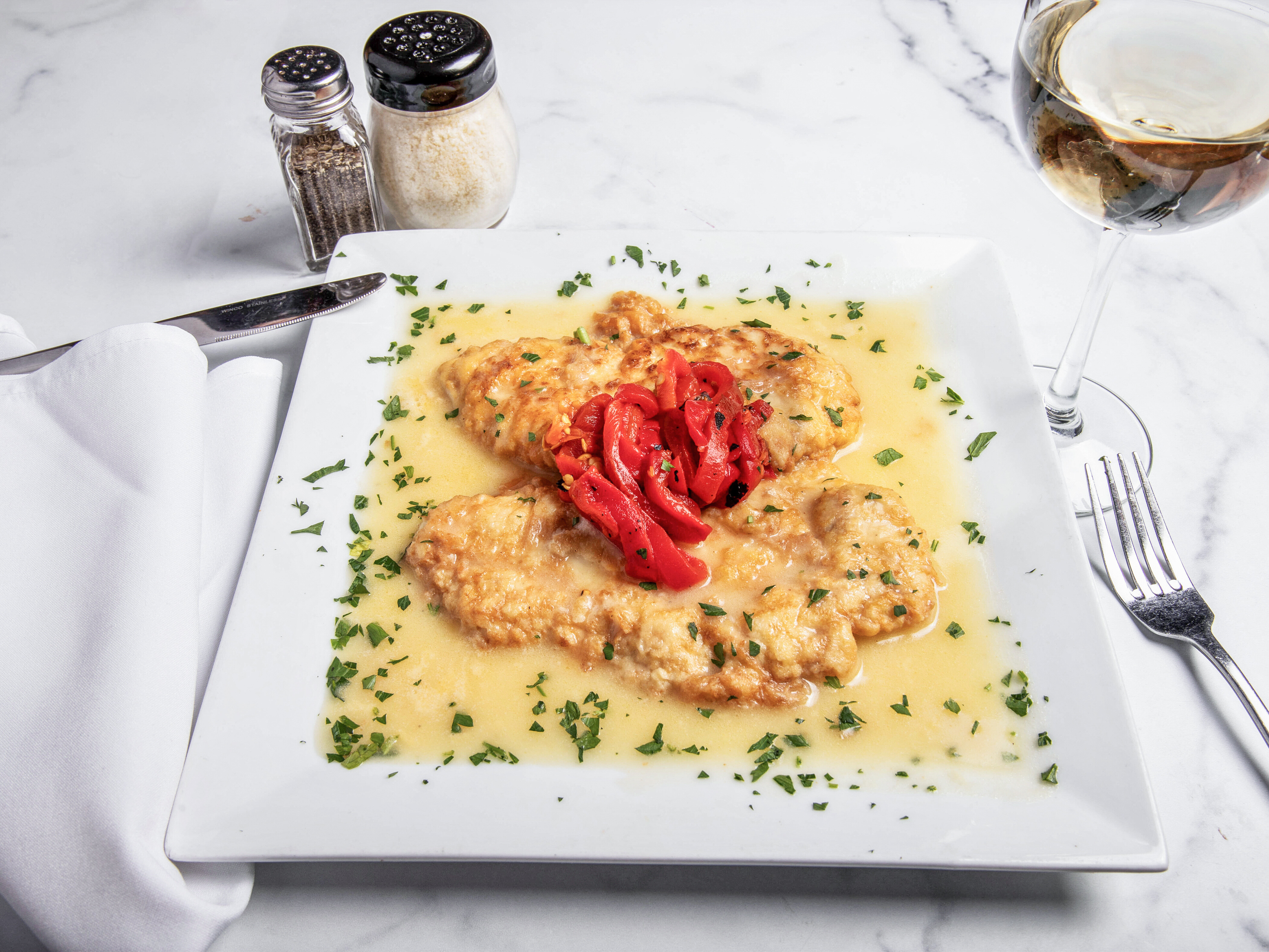 Order Chicken Francaise food online from Cafe Spiga store, Mount Sinai on bringmethat.com