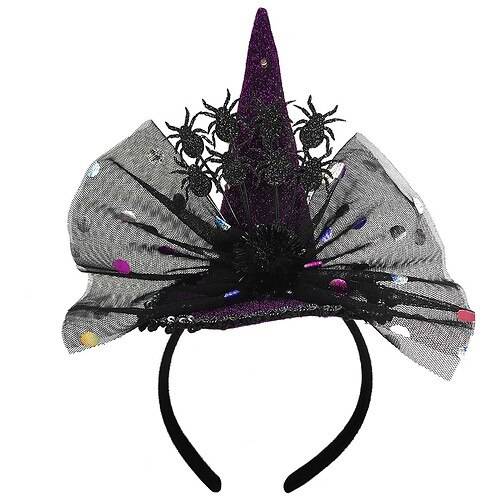 Order Festive Voice LIGHT UP WITCH HAT WITH SPIDERS HEADBAND, HALLOWEEN COSTUME - 1.0 ea food online from Walgreens store, San Marcos on bringmethat.com