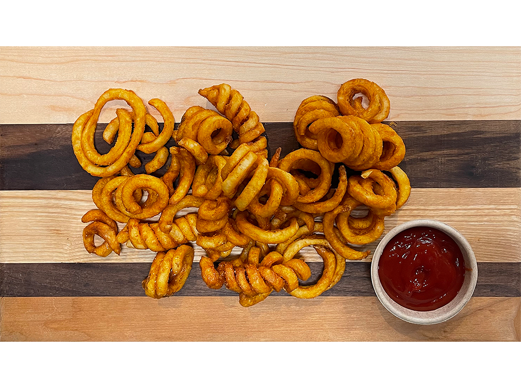 Order Curly Fries food online from Land of Pizza Inc store, South Boston on bringmethat.com