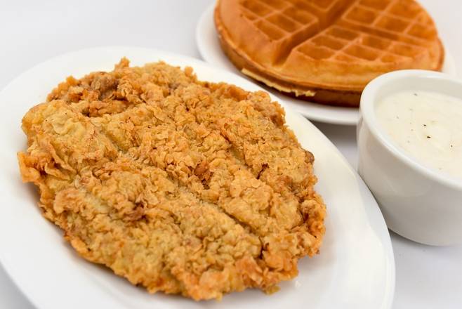 Order Chicken Fried Steak & Waffle Combo food online from Franks Grill store, Houston on bringmethat.com