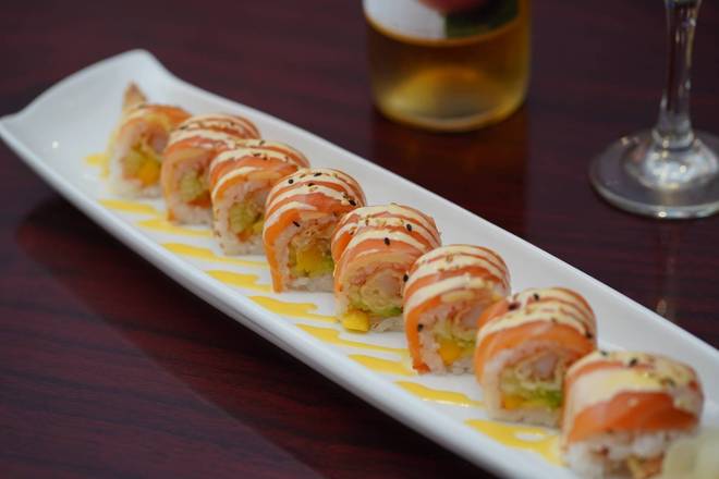 Order Sunset Roll food online from Ichiban Ramen Sushi store, Homer Glen on bringmethat.com