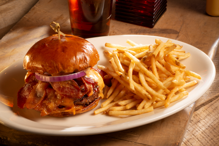 Order BBQ Bacon Burger food online from Weber Grill Restaurant store, Chicago on bringmethat.com