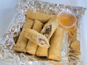 Order 1. Taro Egg Roll food online from Redwood Chinese Restaurant store, Clarksville on bringmethat.com