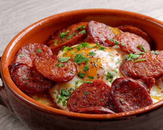Order Chorizo and Eggs food online from Penny's Pancakes store, Los Angeles on bringmethat.com
