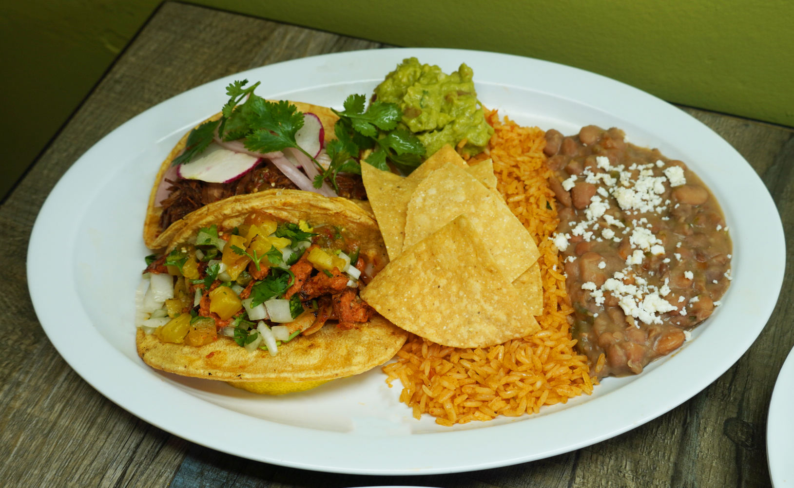 Order Benny's 2 Tacos Plate food online from Benny's Tacos store, Los Angeles on bringmethat.com