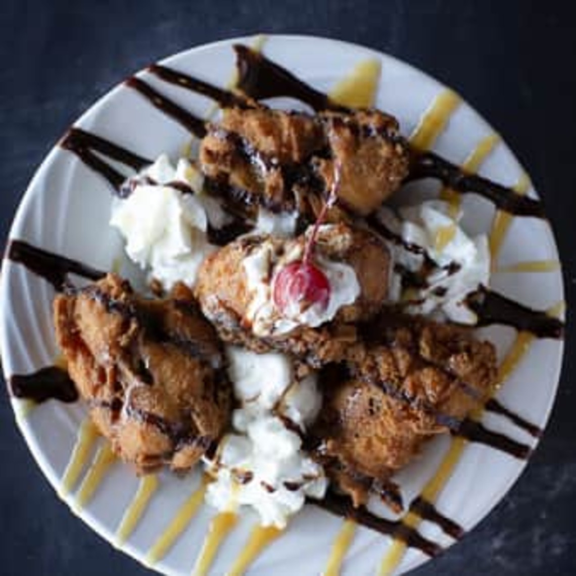Order Fried Pancake Brownie Sundae food online from The Post Sports Bar & Grill store, Maplewood on bringmethat.com
