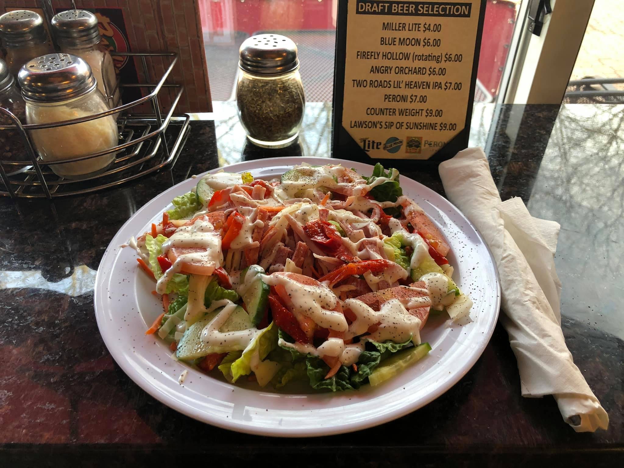 Order Chicken Salad - Salad food online from Barb's Pizza store, Cromwell on bringmethat.com