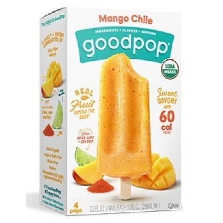 Order GoodPop Mango Chile Popsicle (2.5 oz each x 4-pack) food online from Dolcezza Gelato store, Arlington on bringmethat.com
