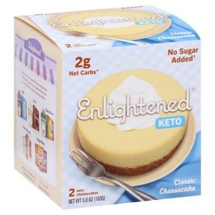Order Enlightened Mini Keto Cheesecake Classic (5.6 oz x 2-pack) food online from Dolcezza Gelato store, Arlington on bringmethat.com